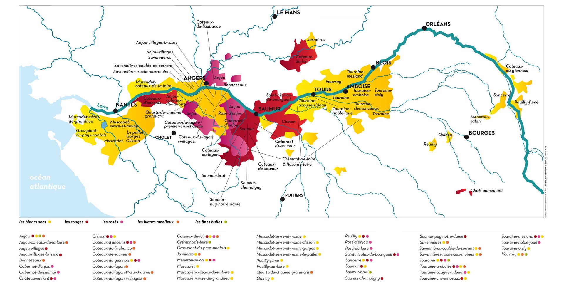Carte des Vins de Loire